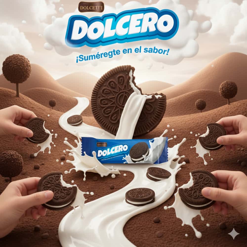 Galleta crujiente de cacao con crema de vainilla Dolcero Dolcetti (12 x 56 g / 1.97 oz) - Miniatura 5