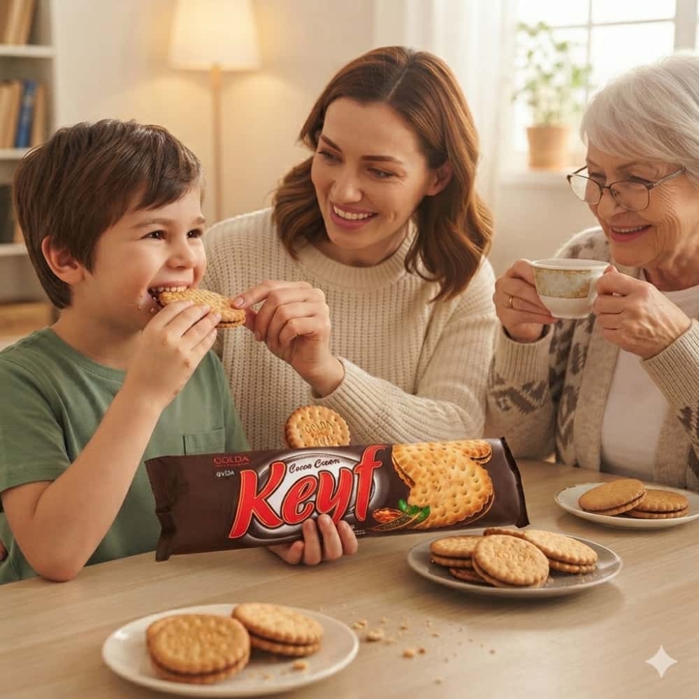 Galleta sándwich de crema de cacao Keyf Golda (140 g / 4.94 oz) - Miniatura 4