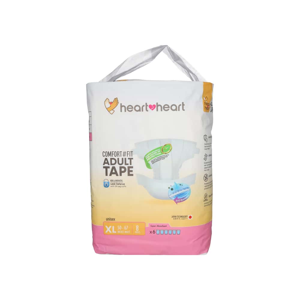 Pañales desechables para adultos talla XL Heart to Heart (8 U) - Miniatura 1