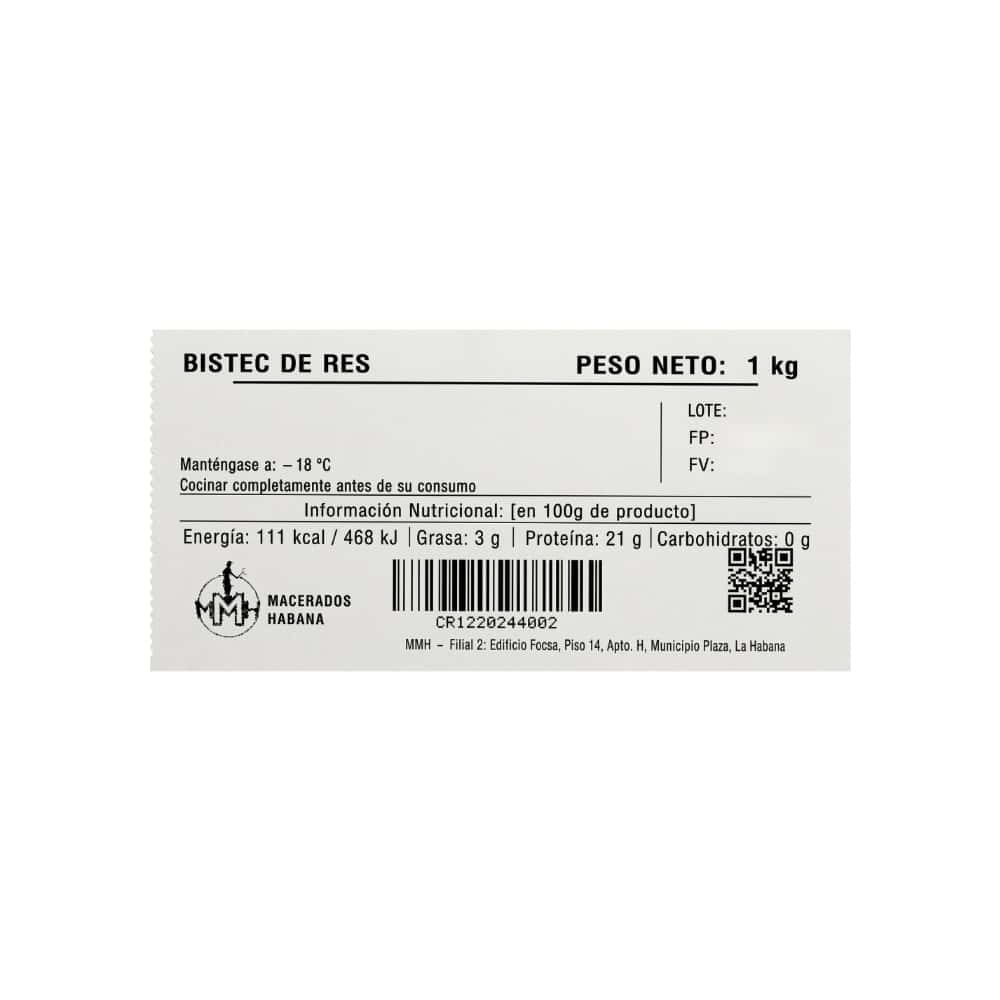 Bistec de res Macerados Habana (1 kg / 2.2 lb) - Miniatura 3