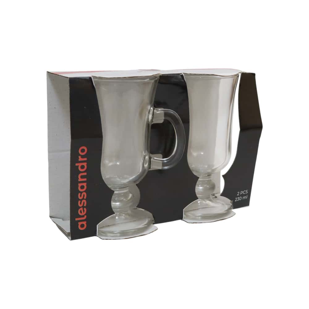 Juego de tazas de cristal café Irlande con asa 230 ml Alessandro (2 U) - Miniatura 3