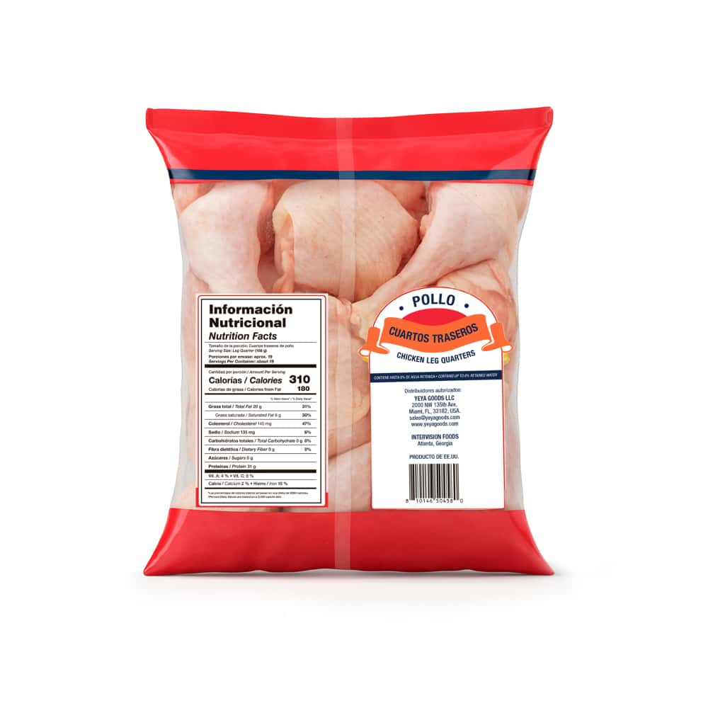 Cuartos traseros de pollo YEYA (5 kg / 11 lb) - Miniatura 4