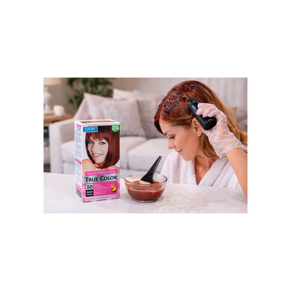 Tinte de cabello para mujer. Color castaño medio # 50 Lucky Super Soft (40 ml / 1.36 fl. oz) - Miniatura 5