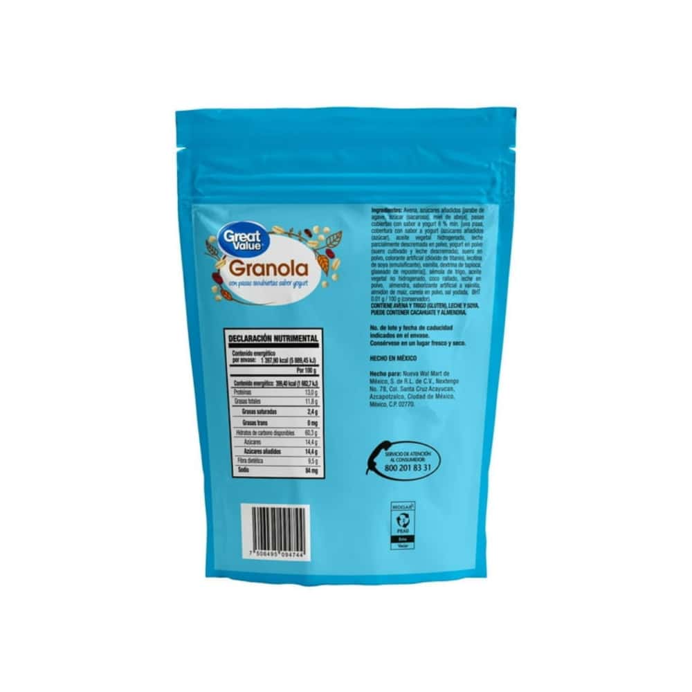 Granola con pasas y cobertura de yogurt Great Value (300 g / 1.58 oz) - Miniatura 2