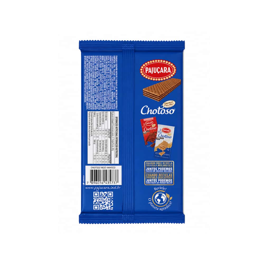 Sorbetos rellenos de chocolate semi-amargo Chotoso Pajucara (78 g / 2.75 oz) - Miniatura 2