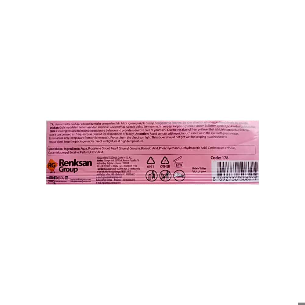 Toallitas húmedas con fragancia a rosas Belux (120 U) - Miniatura 3