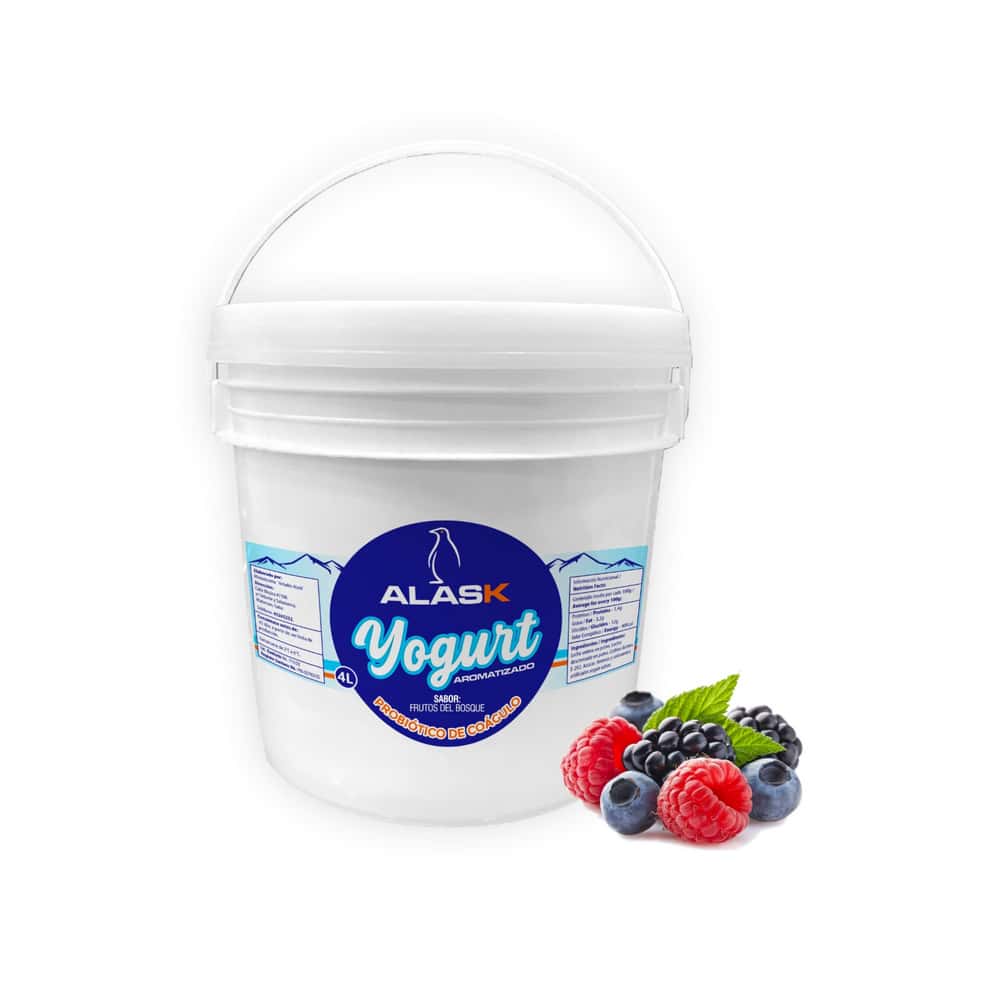 Yogurt probiótico de coágulo sabor frutos del bosque Alask (4 L) - Miniatura 1