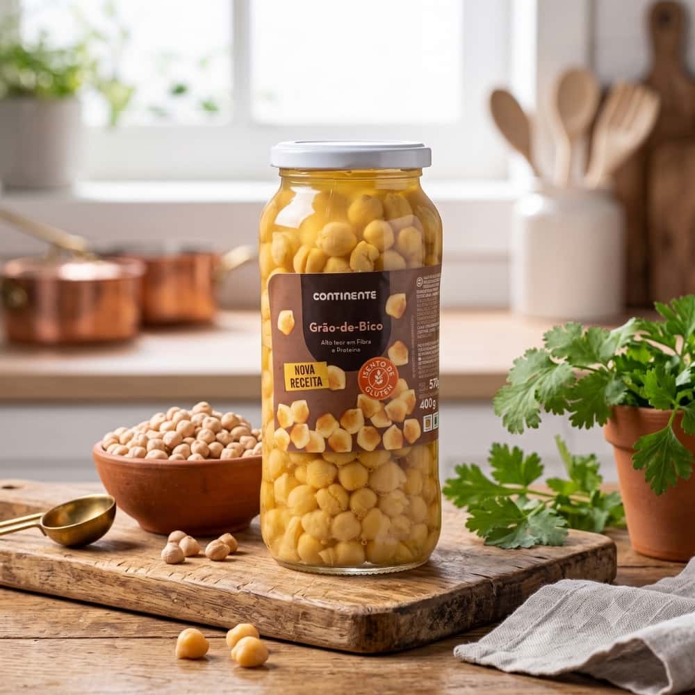 Garbanzos cocidos sin gluten Continente (570 g / 1.26 lb) - Miniatura 3