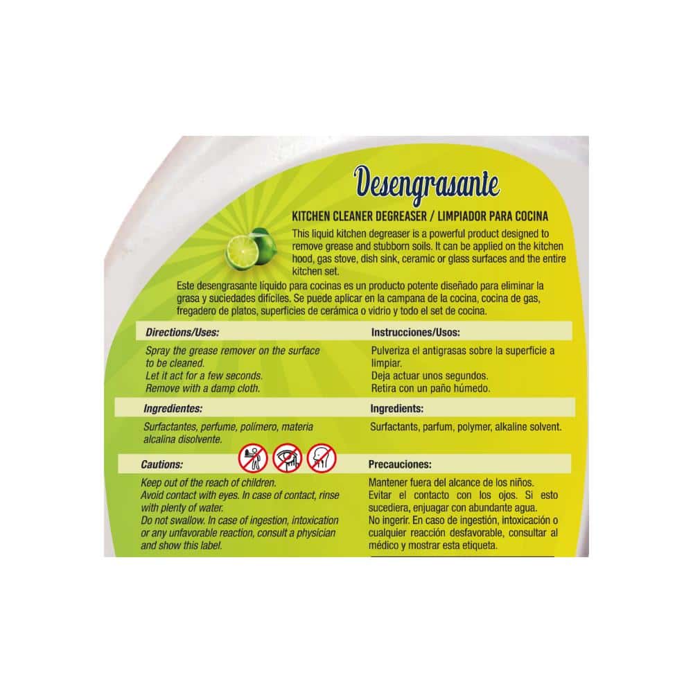 Limpiador desengrasante para cocina YEYA (500 ml / 17 oz) - Miniatura 3