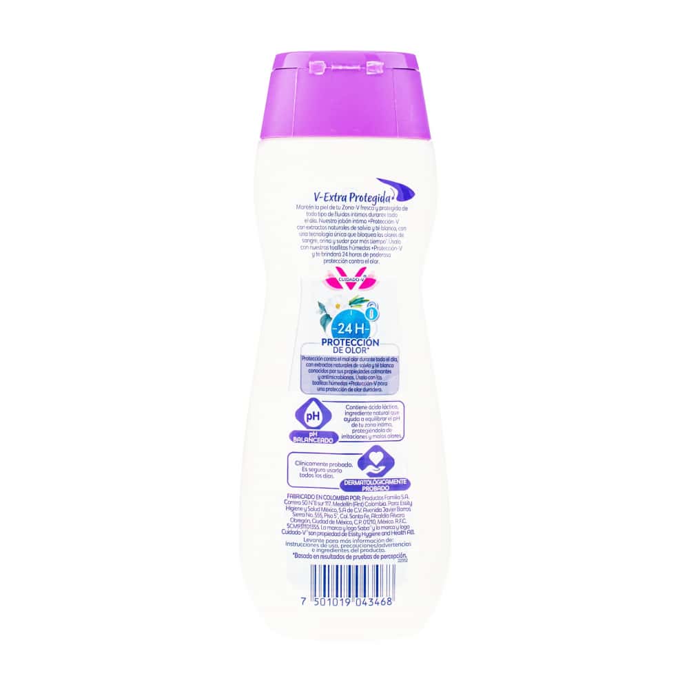 Jabón íntimo con extracto de salvia y té blanco protección-V Saba Diarios (200 ml) - Miniatura 2