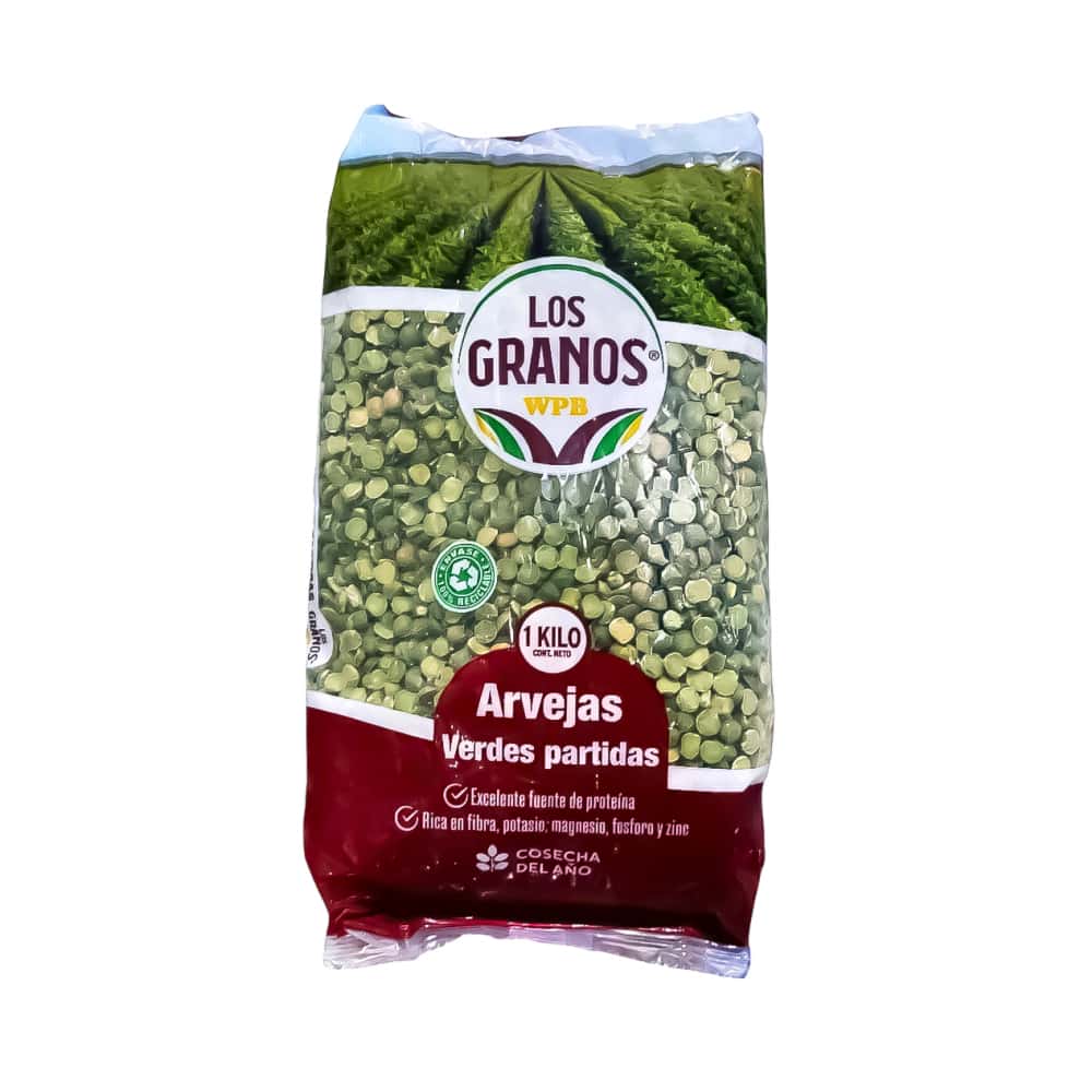 Arvejas verdes partidas - chícharos - LOS GRANOS (1 kg / 2.2 lb) - Miniatura 1
