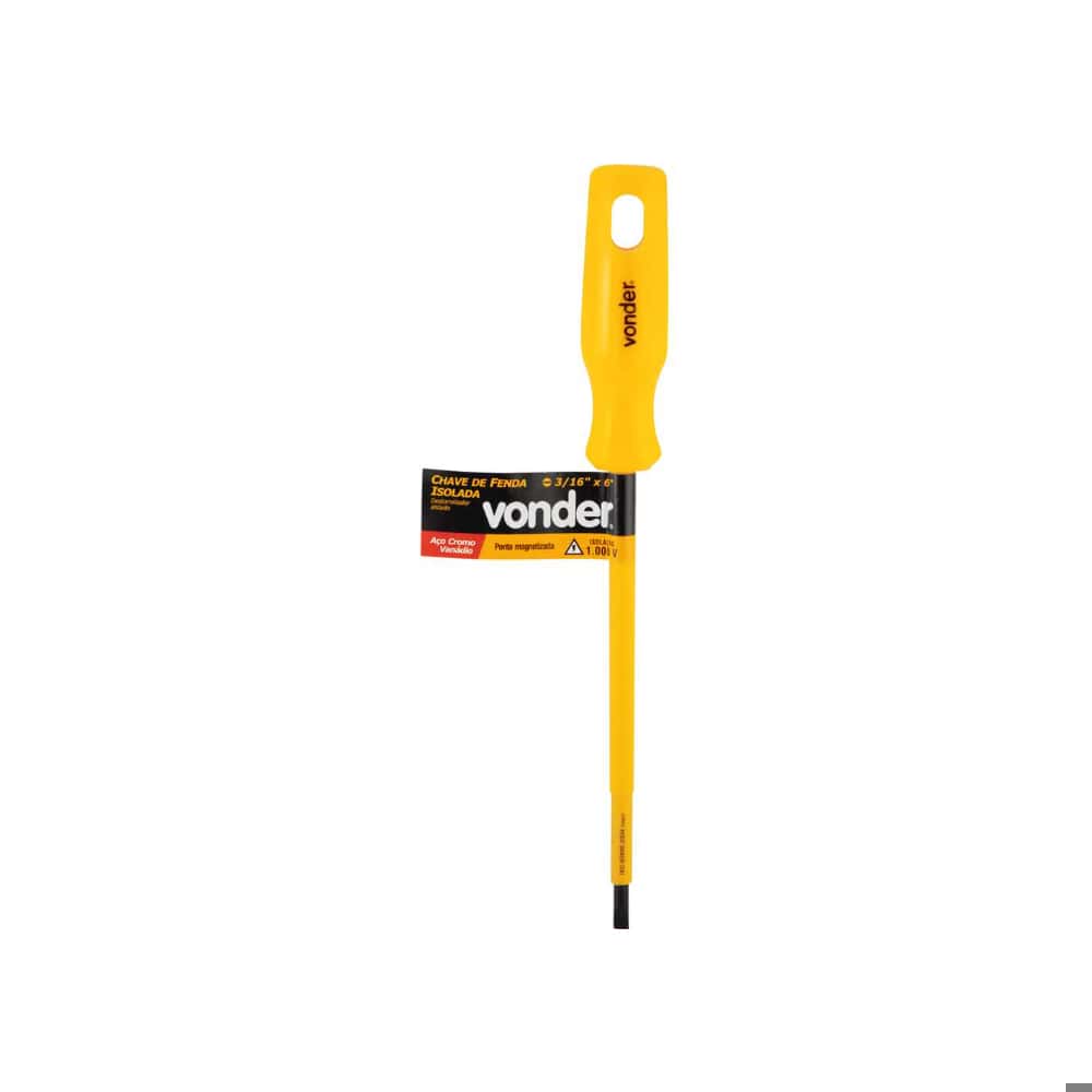 Destornillador de paleta 3/16" x 6" con varilla aislada Vonder - Miniatura 6