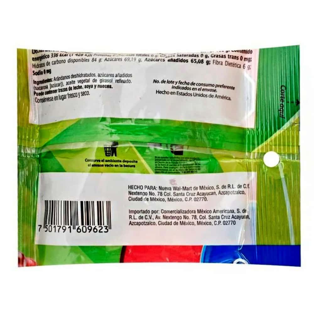 Arándanos deshidratados endulzados Great Value (50 g / 1.76 oz) - Miniatura 2