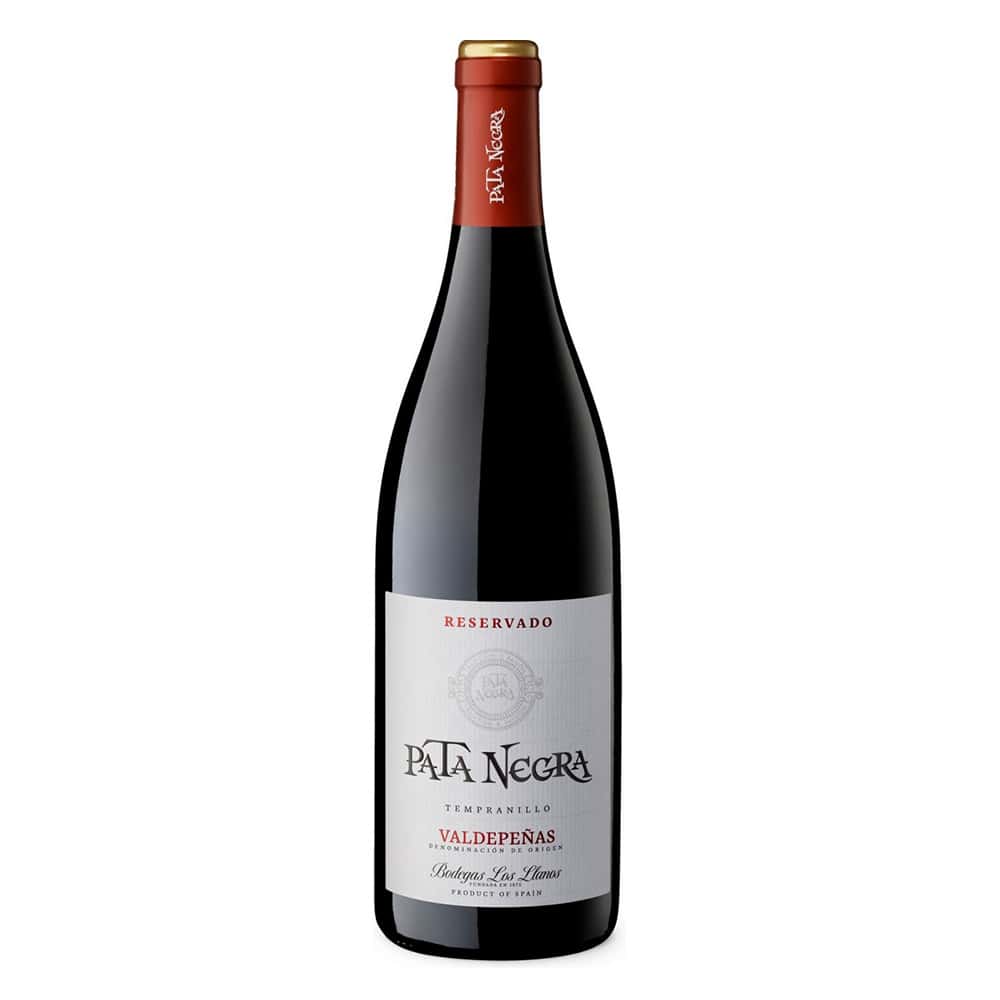 Vino tinto Valdepeñas Tempranillo Reservado Pata Negra (750 ml) - Miniatura 1