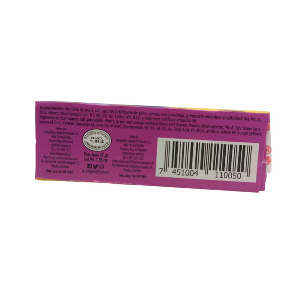 Crema de maicena con sabor a ricas frutas Levapan (47 g / 1.66 oz) - Miniatura 3