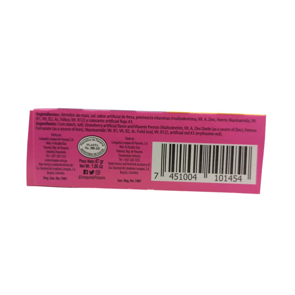 Crema de maicena sabor fresa Levapan (47 g / 1.65 oz) - Miniatura 2
