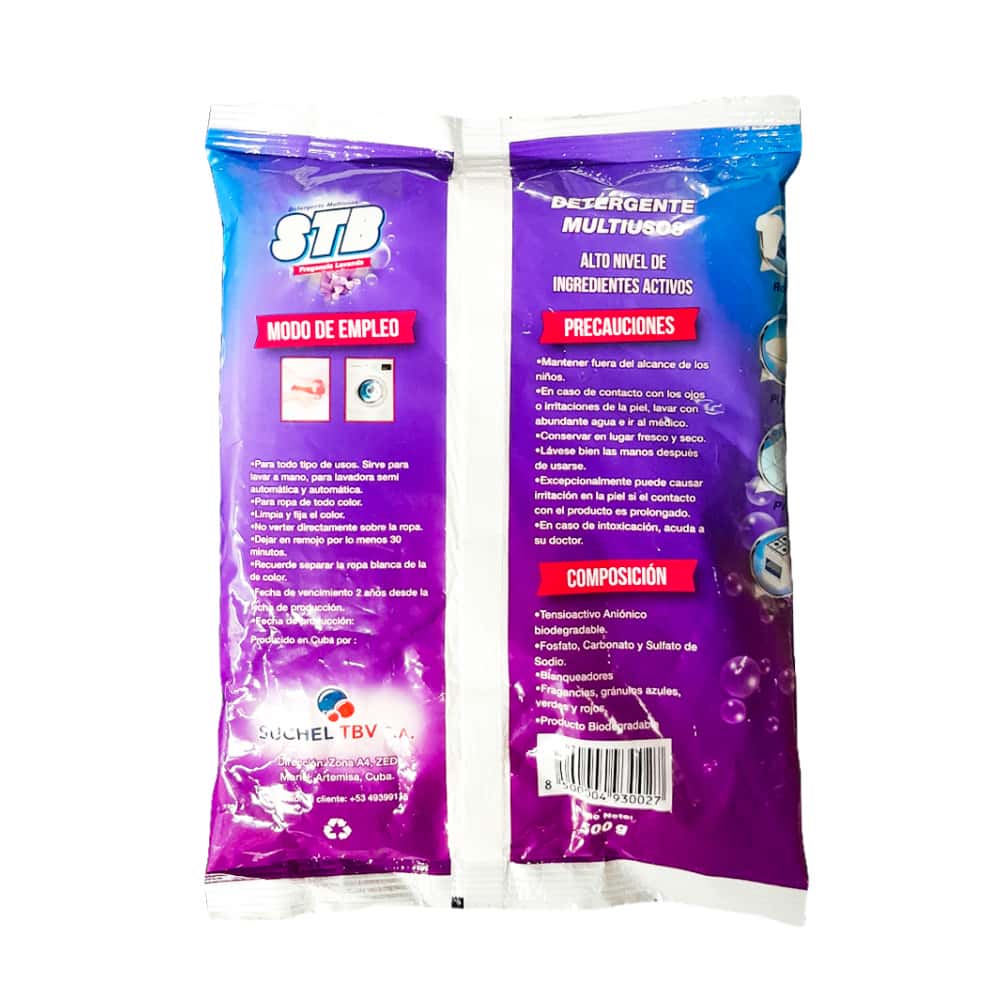 Detergente en polvo multiusos con fragancia a lavanda STB (500 g / 1.1 lb) - Miniatura 4