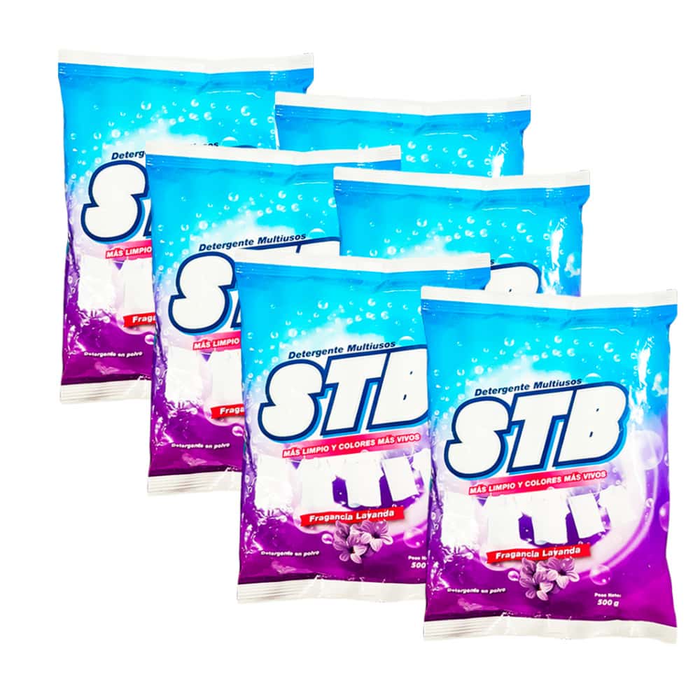 Detergente en polvo multiusos con fragancia a lavanda STB (6 x 500 g / 1.1 lb) - Miniatura 1
