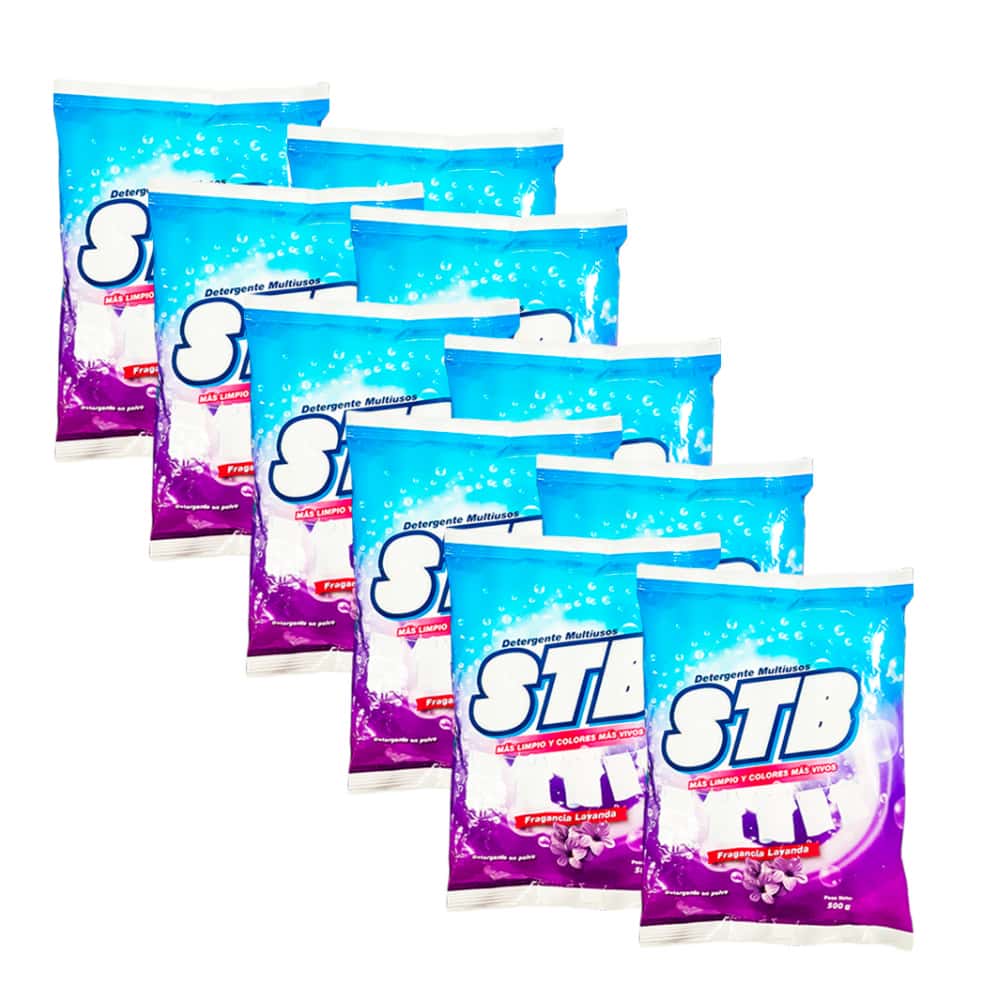 Detergente en polvo multiusos con fragancia a lavanda STB (10 x 500 g / 1.1 lb) - Miniatura 1