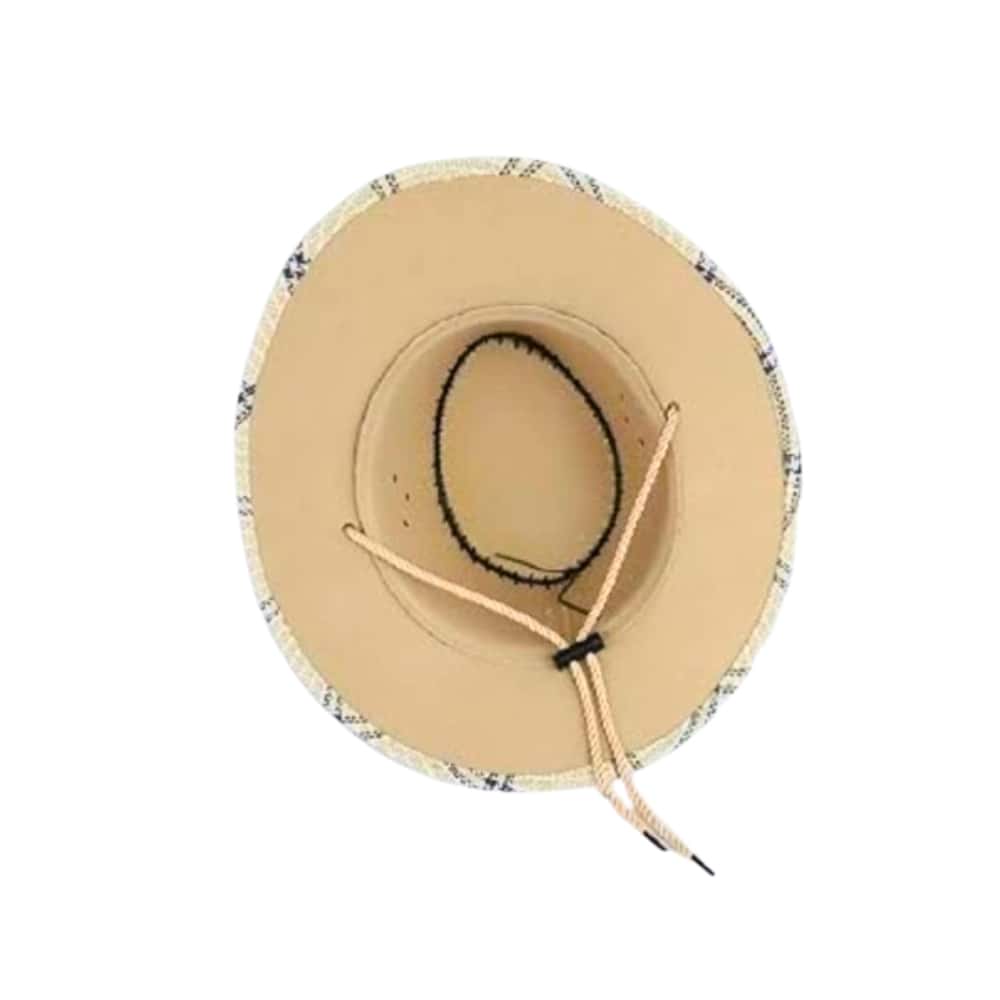 Sombrero de vaquero beig y negro con alas anchas Gutza - Miniatura 2