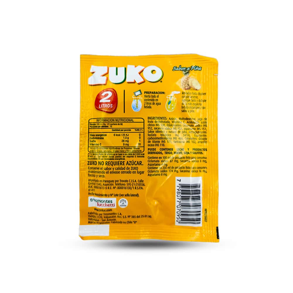 Refresco instantáneo sabor piña Zuko (20 g) - Miniatura 2