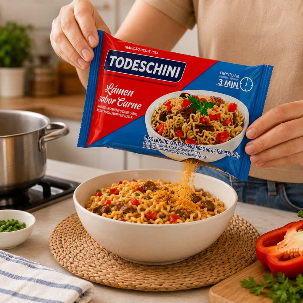 Fideos instantáneos sabor a carne Todeschini (85 g / 2.99 oz) - Miniatura 5