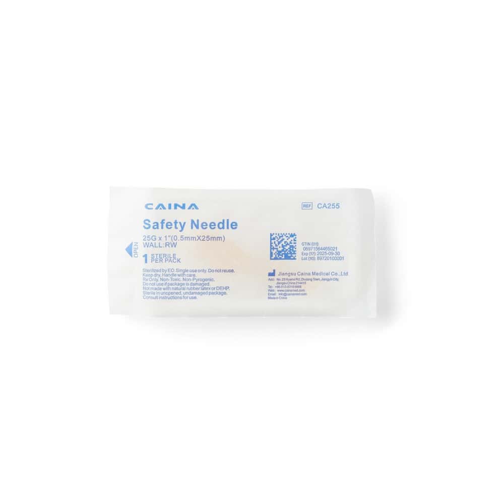 Aguja hipodérmica de seguridad para jeringas Luer-Lock 25G x 1" - Miniatura 2