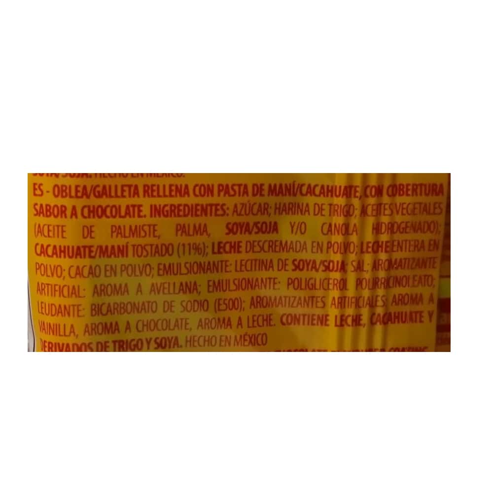 Galletas rellena con pasta de maní y cobertura de chocolate Bon o Bon (81 g / 2.85 oz) - Miniatura 3