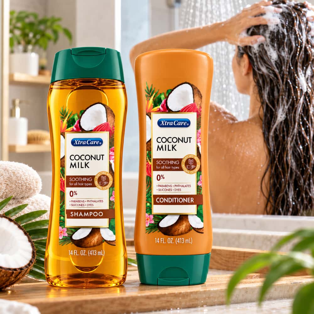 Combo de champú + acondicionador de leche de coco XtraCare - Miniatura 2