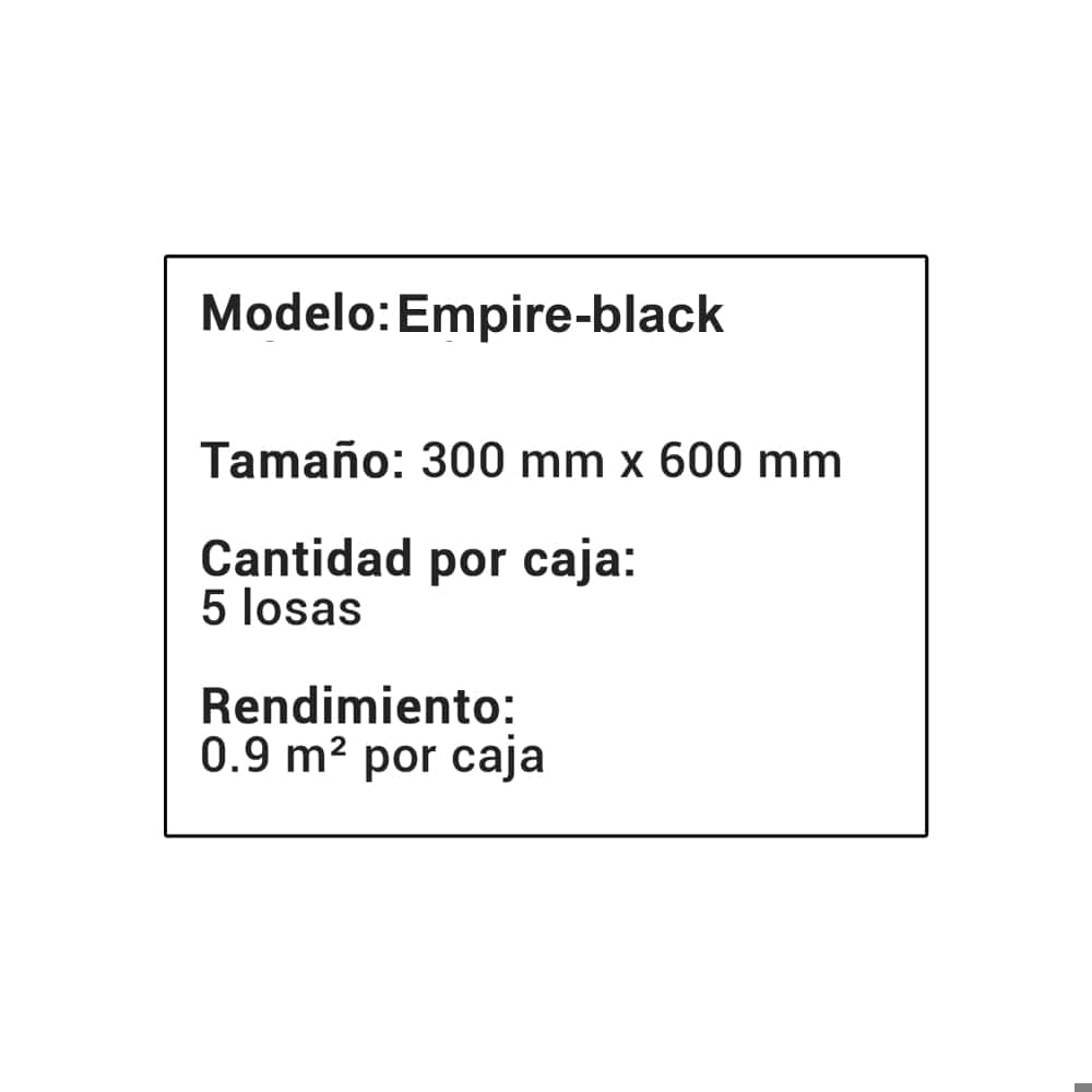Losas de cerámica mate empire-black-light 300 mm x 600 mm Zeric (5 U) - Miniatura 5