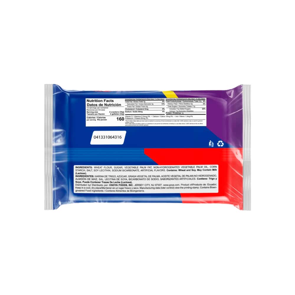 Galletas de vainilla rellenas con crema sabor a vainilla Carnaval Goya (403 g / 14.2 oz) - Miniatura 2
