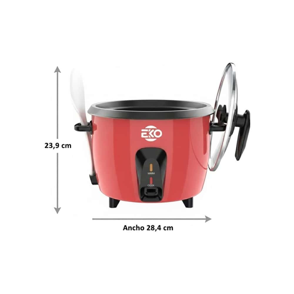 Olla arrocera eléctrica color rojo 1.8 L / 700 W 110 V/ 60 Hz CFXB-1.8 EKO - Miniatura 2
