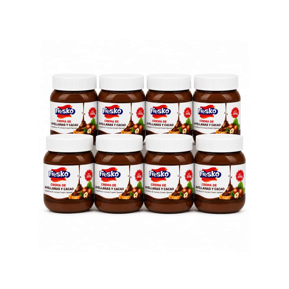 Crema de avellanas y cacao Fresko (8 x 350 g / 12.35 oz) - Miniatura 1