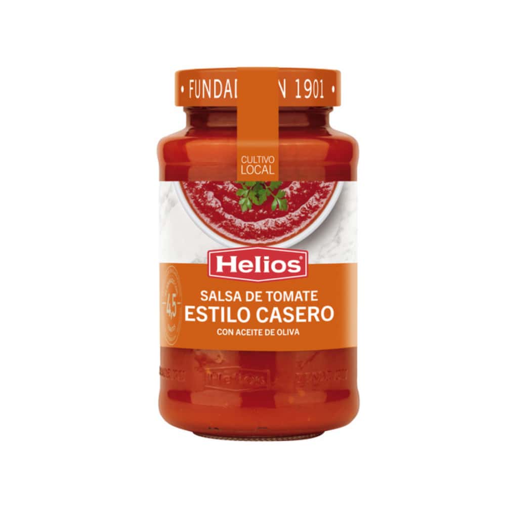 Salsa de tomate estilo casero con aceite de oliva Helios (570 g / 1.26 lb) - Miniatura 1