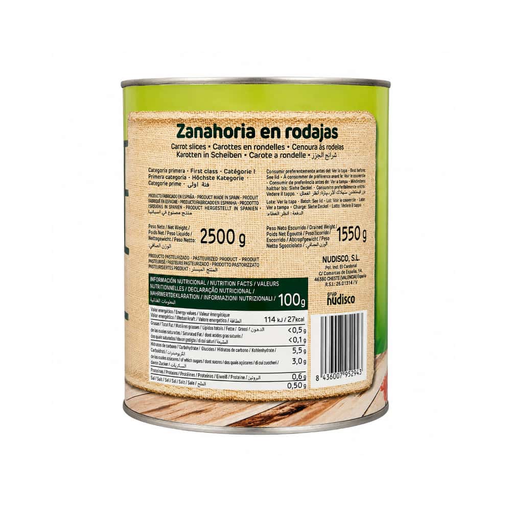 Zanahoria en rodajas Diamir (2.5 kg / 5.51 lb) - Miniatura 3