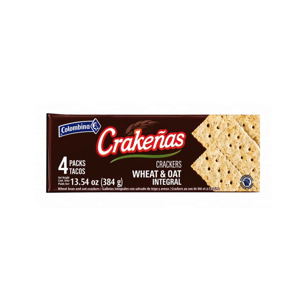 Galletas integrales con salvado de trigo y avena Crakeñas Colombina (384 g / 13.54 oz) - Miniatura 1