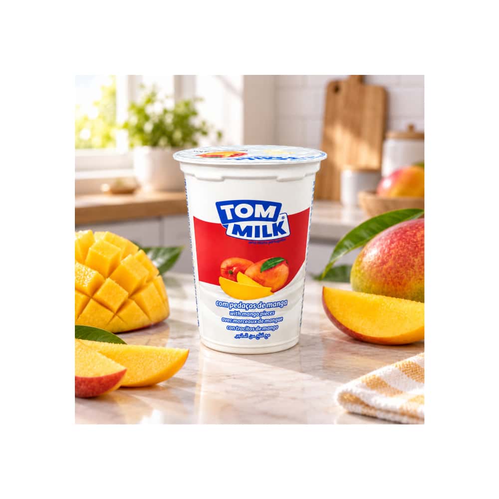 Yogurt pasteurizado sabor mango con trocitos de frutas Tom Milk (6 x 500 g / 1.10 lb) - Miniatura 4