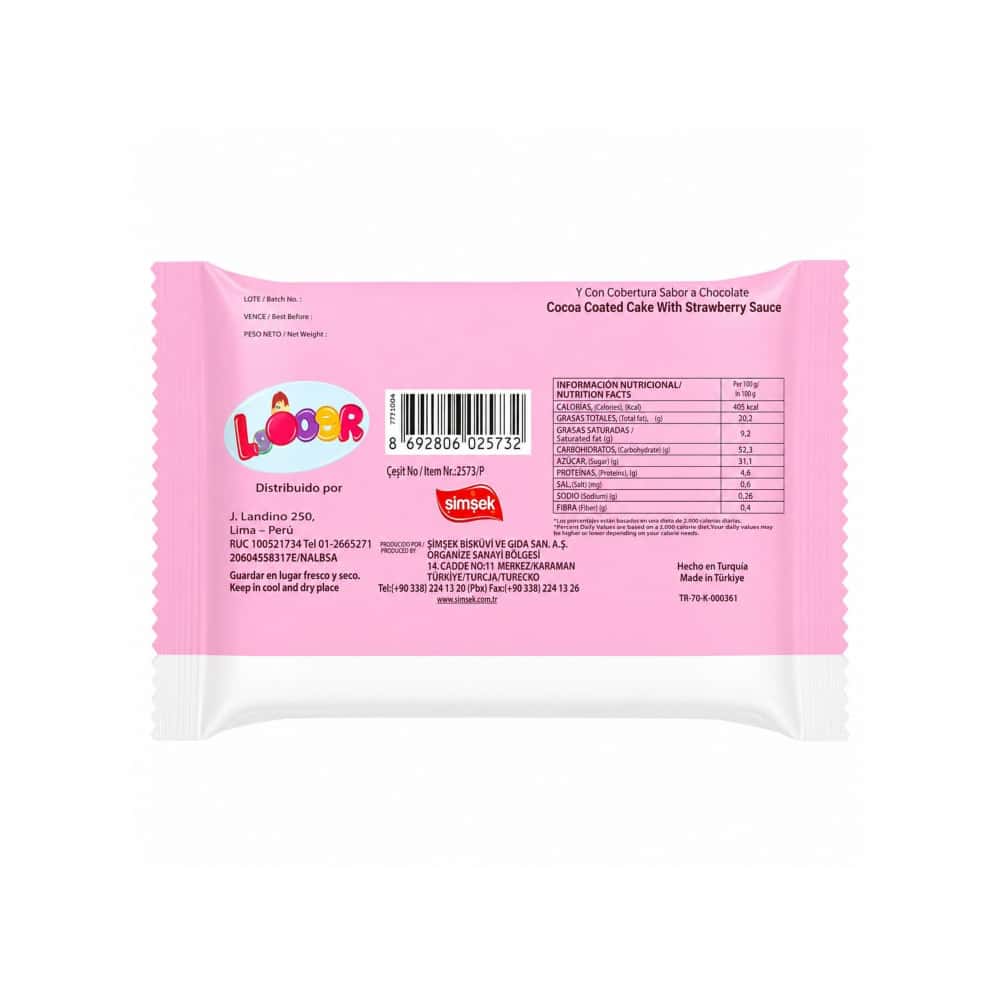 Pastel de waffle relleno con salsa sabor a fresa y cobertura sabor a chocolate Invite (45 g / 1.58 oz) - Miniatura 2