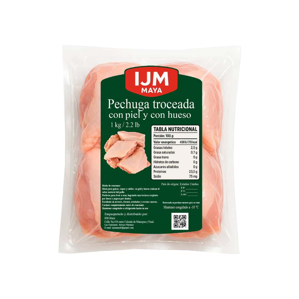 Pechuga troceada con piel y con hueso IJM Maya (1 kg / 2.2 lb) - Miniatura 3