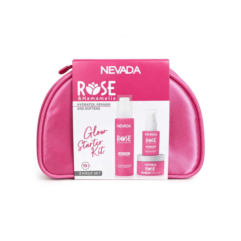 Kit de tónico en spray, sérum facial y crema facial de Rosa & Hamamelis Nevada - Miniatura 2