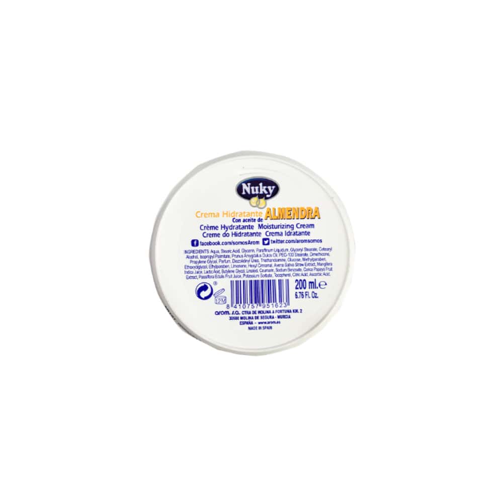 Crema hidratante con aceite de almendra Nuky (200 ml) - Miniatura 3