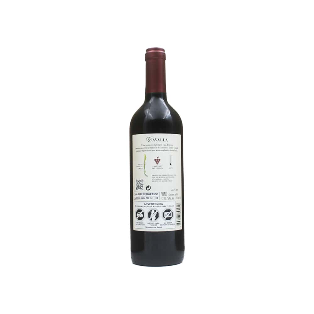 Vino Tinto Cabernet Sauvignon Cavalla (750 ml) - Miniatura 3