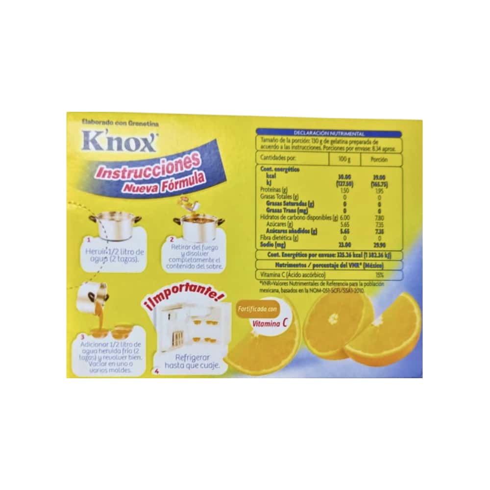 Polvo para preparar gelatina sabor naranja fortificada con vitamina C Pronto (84 g / 2.9 0z) - Miniatura 3