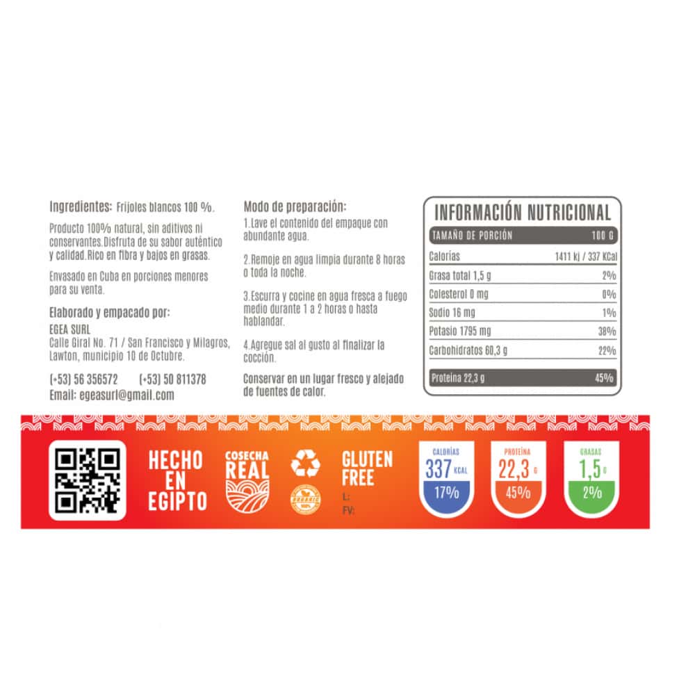 Frijoles blancos Cosecha Real (8 x 1 kg / 2.2 lb) - Miniatura 3