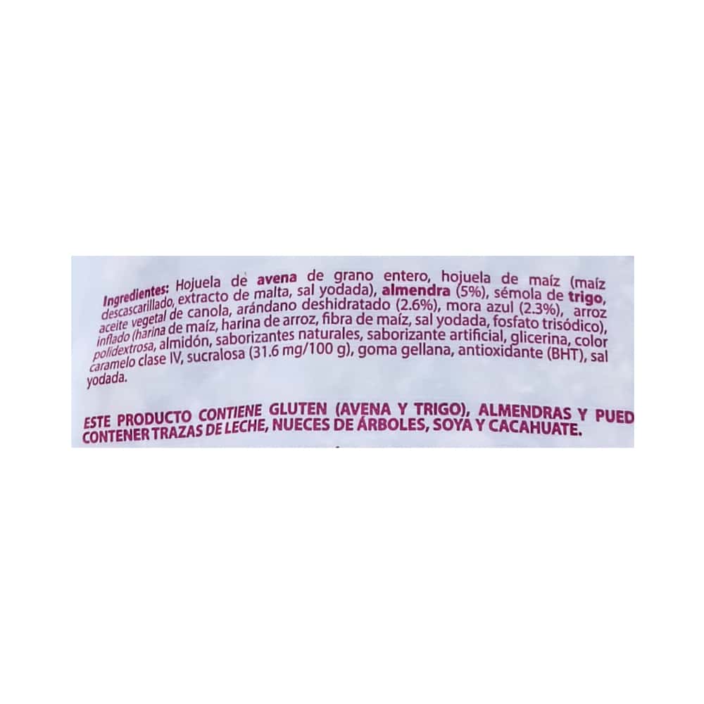 Cereal de granola sin azúcar con arándanos y mora azul Granvita (180 g / 6.3 oz) - Miniatura 2