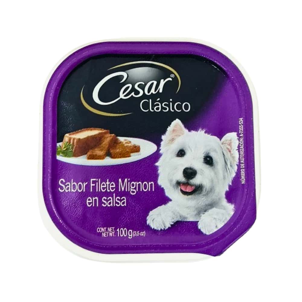 Alimento para perro adulto filete mignon en salsa Cesar Clásico (100 g / 3.5 oz) - Miniatura 1