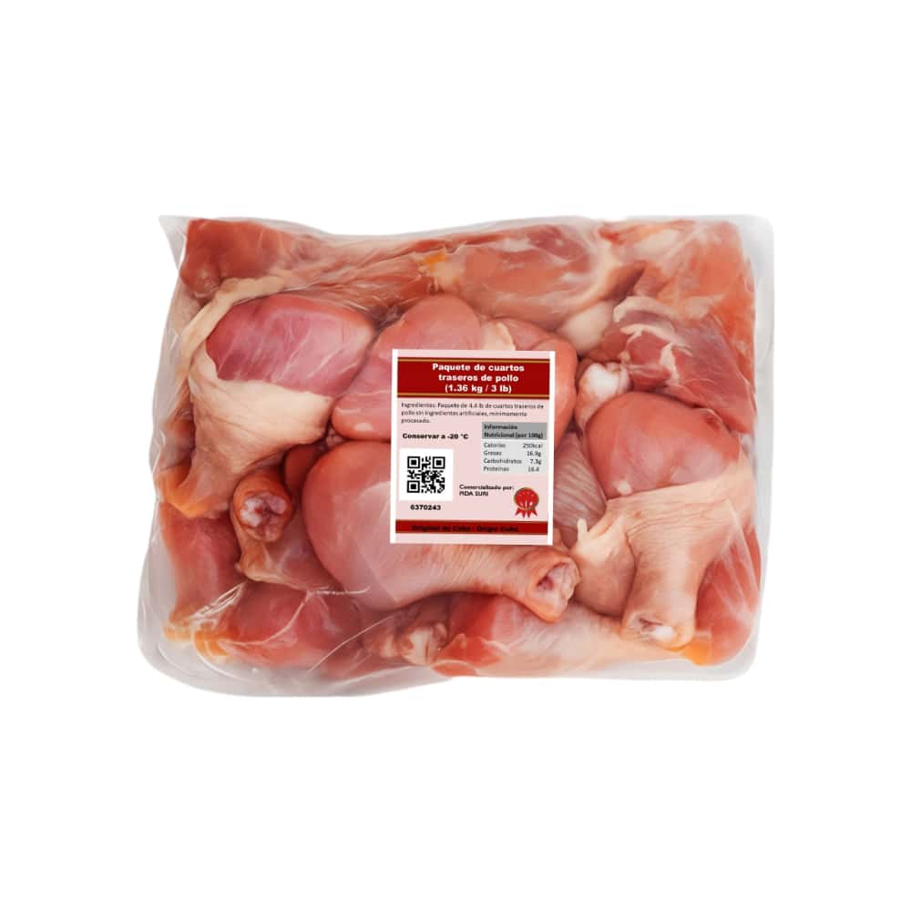 Paquete de cuartos traseros de pollo Pida (1.36 kg / 3 lb) - Miniatura 1