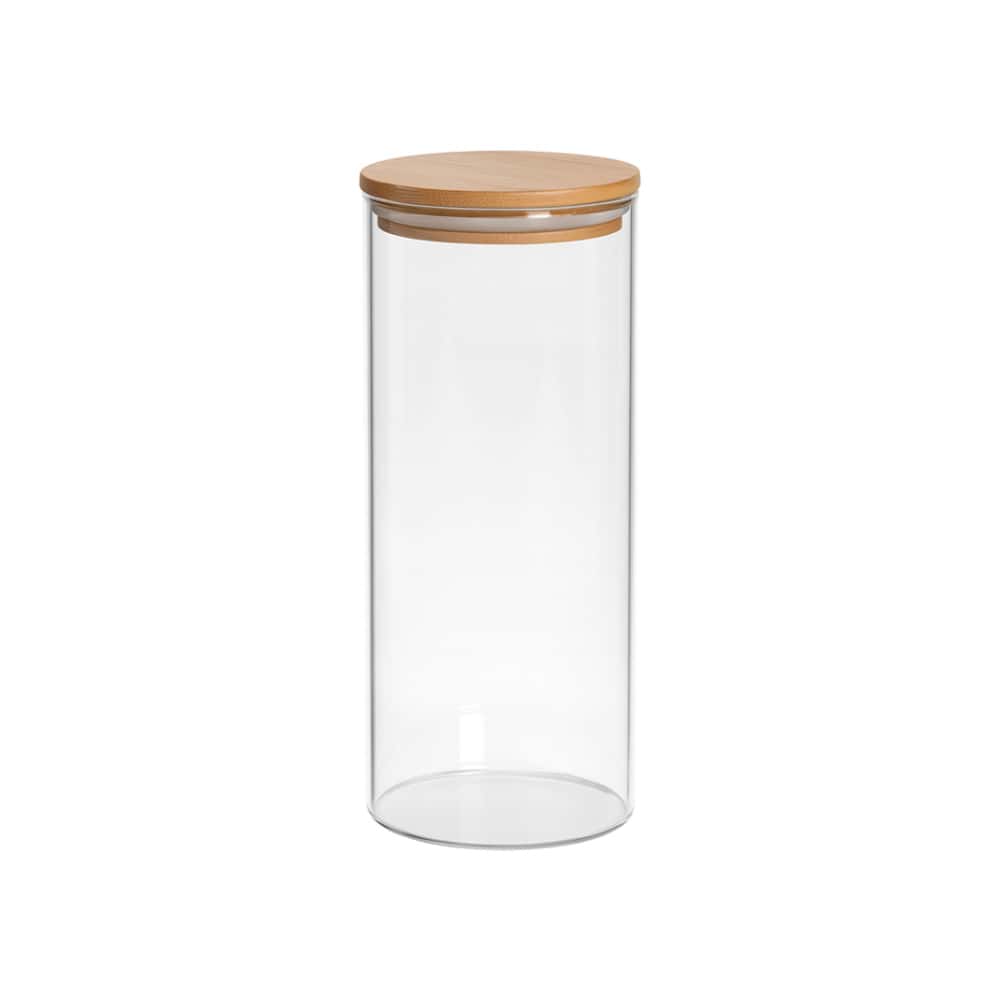 Envase - recipiente - de borosilicato redondo con tapa de bambú de 1700 ml Alessandro - Miniatura 1