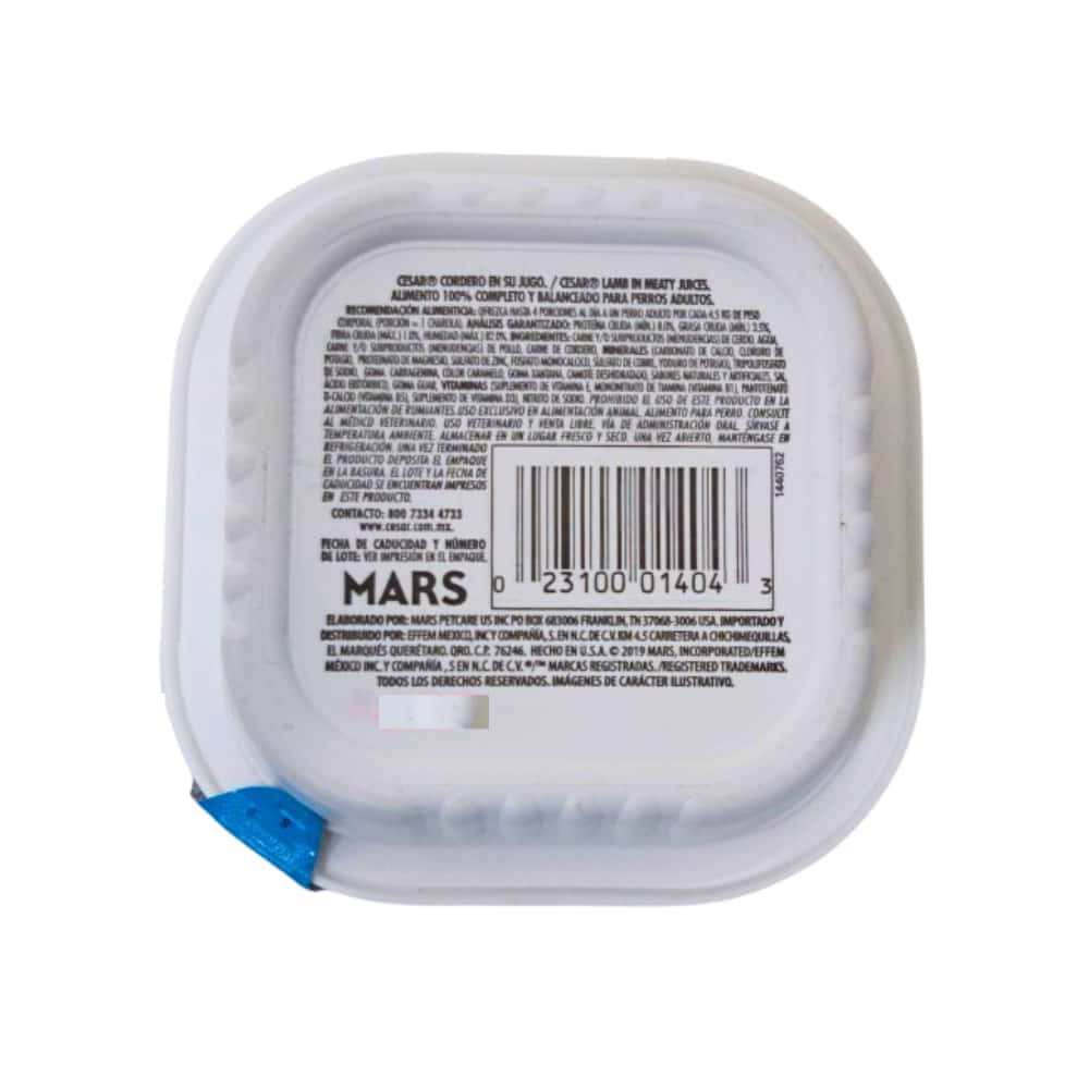 Alimento para perro adulto cordero en su jugo Cesar Clásico (100 g / 3.5 oz) - Miniatura 2
