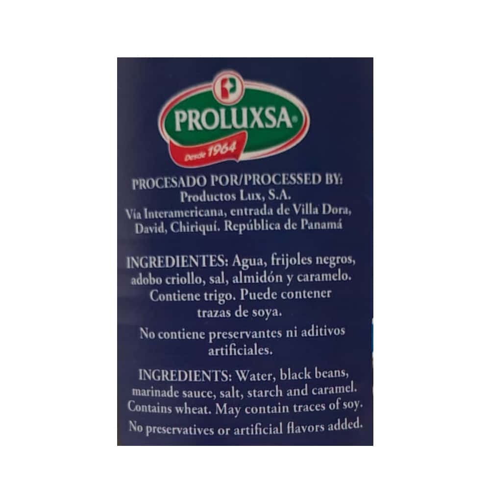 Frijoles negros con adobo casero Proluxsa (425 g / 15 oz) - Miniatura 3